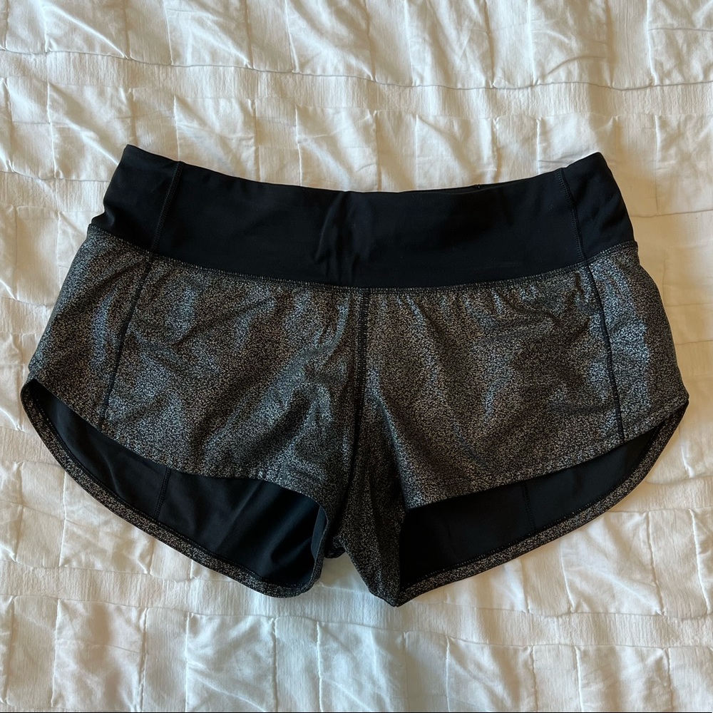 lululemon athletica Black and Charcoal Athletic Shorts